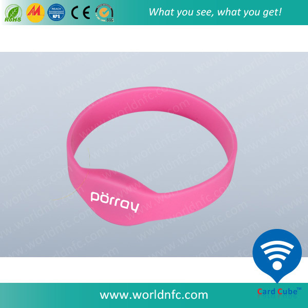 Waterproof Passive Smart 13.56 MHz Silicone RFID Bracelet & Wristband