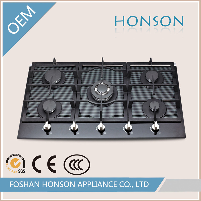 Five Burners Built in Gas Hob with Auto Pulse Ignition