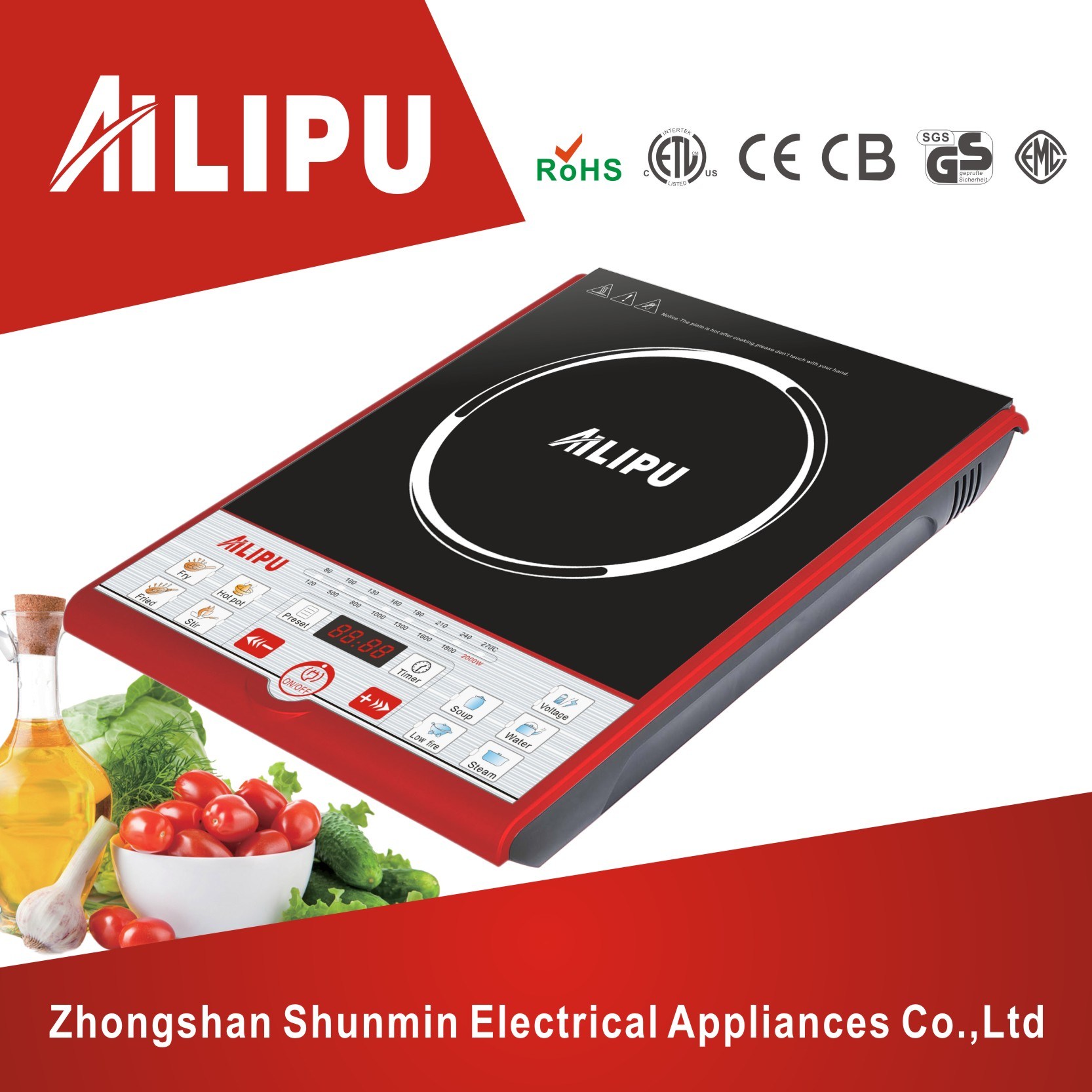 ETL Certificated and Best Price Push Button Induction Cooker 110V