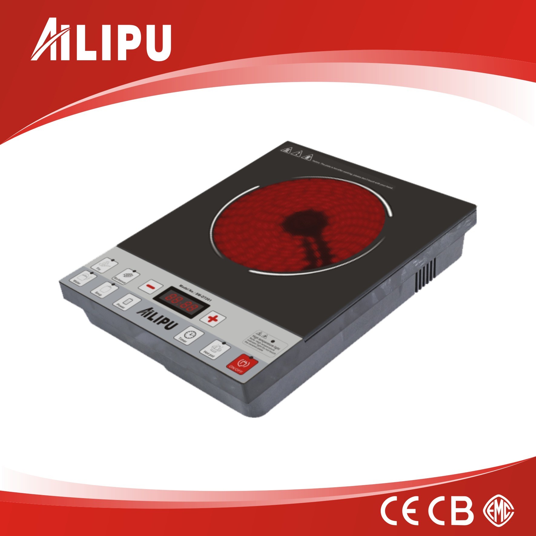 2000W Button Control Infrared Cooker (SM-DT201)