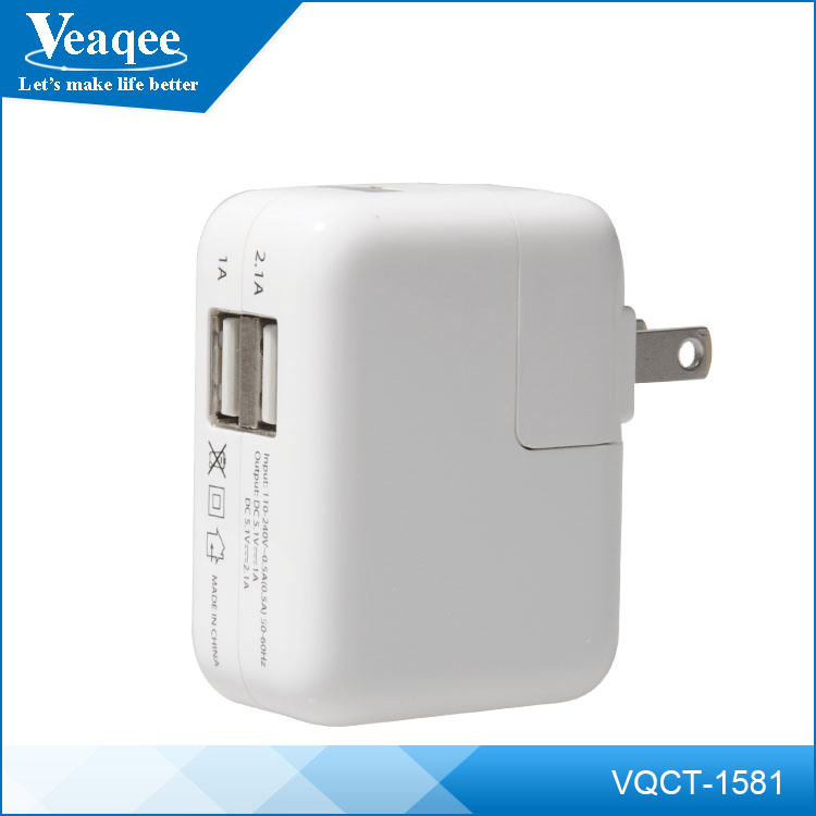 2.1A EU Travel Wall Phone USB Charger for Apple iPad