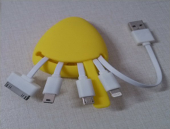 Multifunctional 4 in 1 USB Cable with Silicone Bag