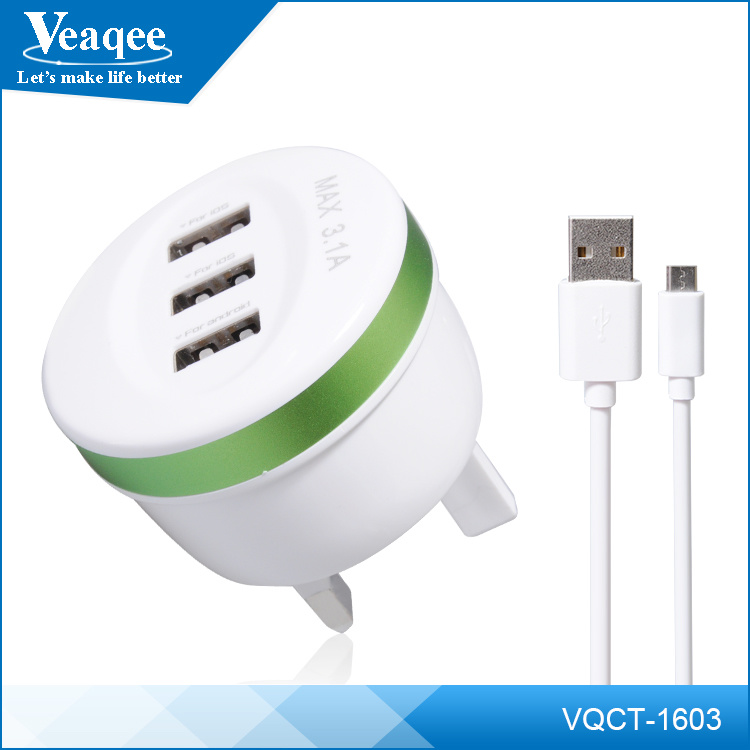 Veaqee 3 USB Mobile Phone Battery Charger Factory