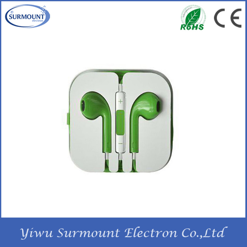 White Stereo Headset Earphone for Apple iPhone with Volume Control Remote Mic
