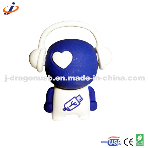 Lovely Blue Music Robot USB Flash Drive JV1170