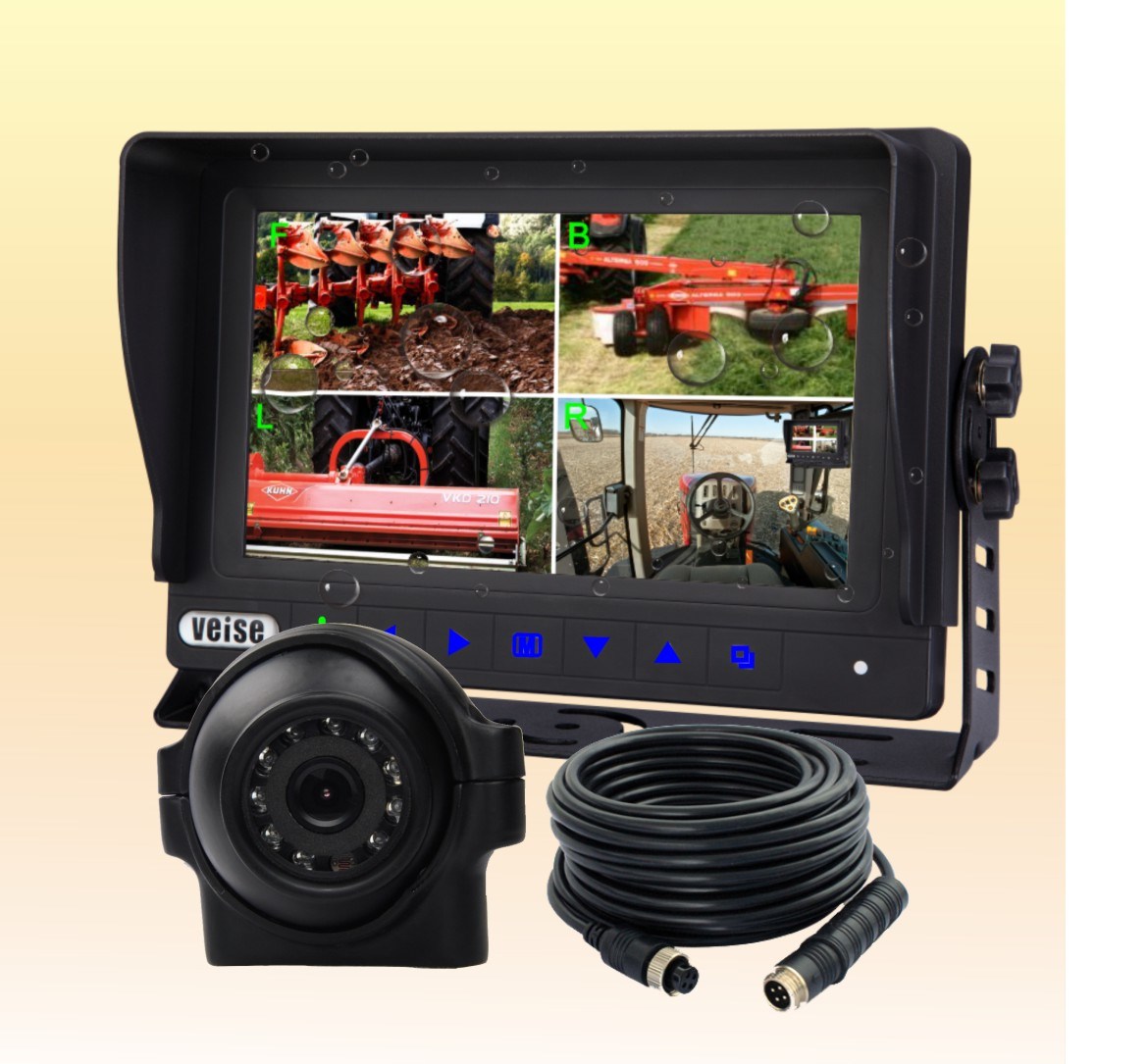Agricultural Machinery Accessories with Waterproof Monitor Camera Systems