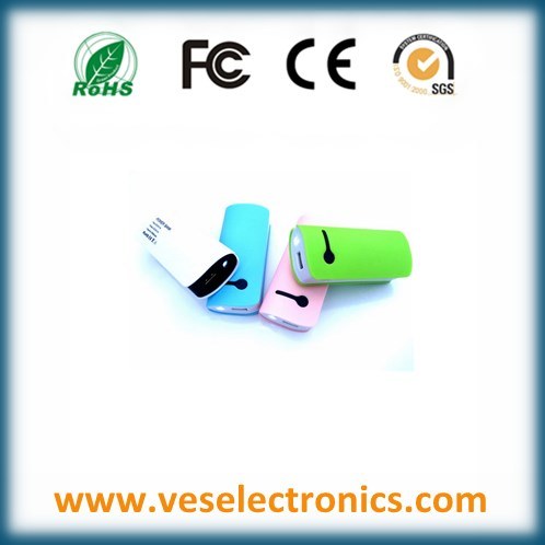 2015 Best Selling Colorful Mobile Power Bank ABS High Quality USB Charger Travel Charger Multiple Connectors Provided