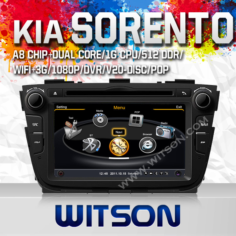 Car DVD Player KIA Sorento with A8 Chipset S100 (W2-C224)