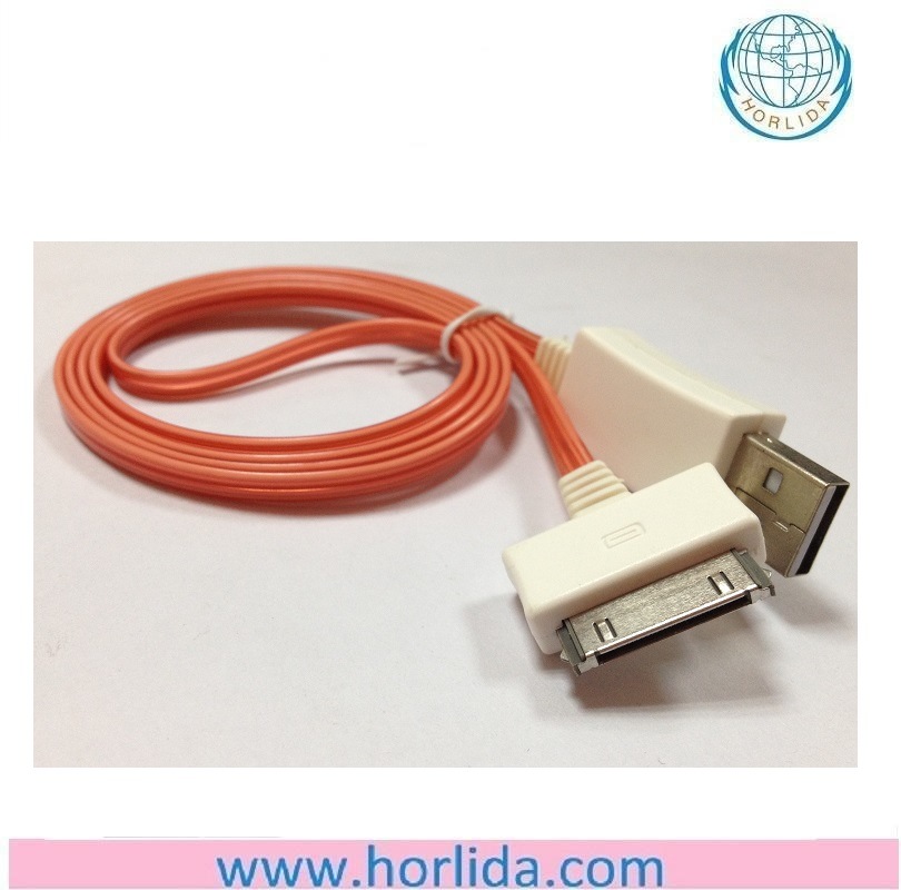 LED Lighting 30 Pin USB Cable for iPhone 4/4s
