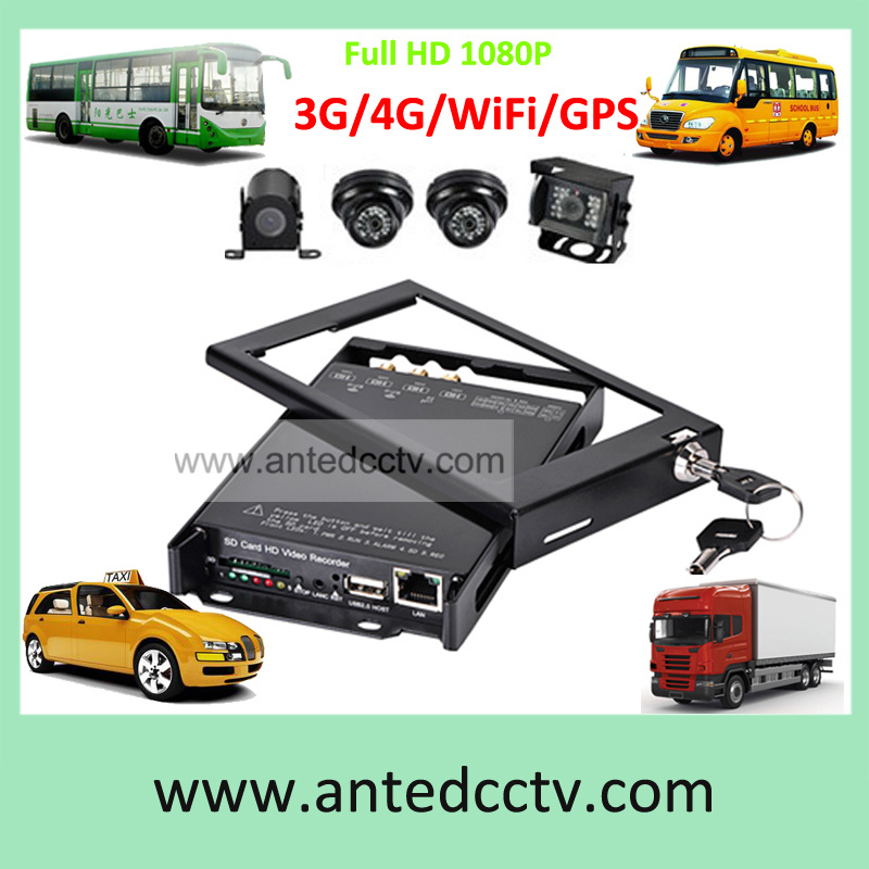 3G 4G HD 1080P Mobile DVR Vehicle Car Video Recorder CCTV Security System with Camera & DVR