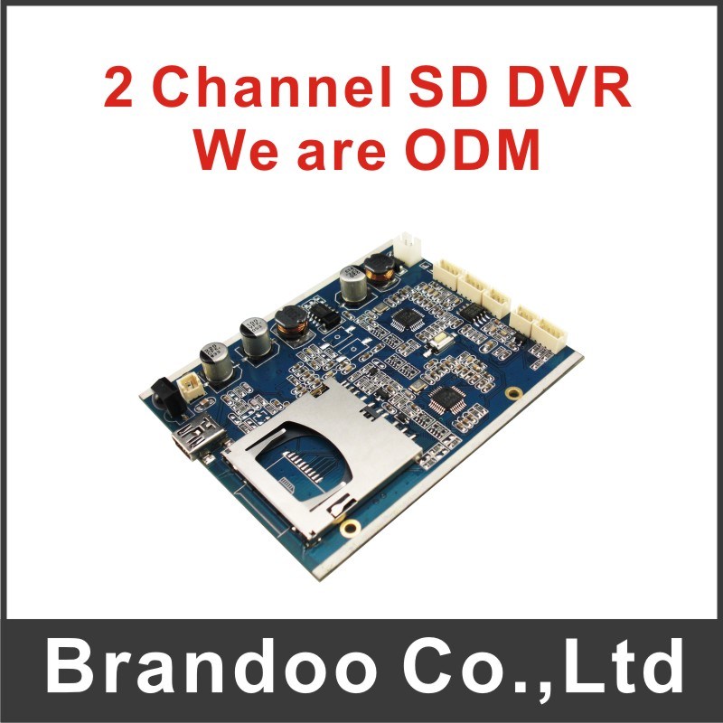 Super 2 Channel Low Cost CCTV SD DVR Bd-302, OEM Available, 128GB SD Card