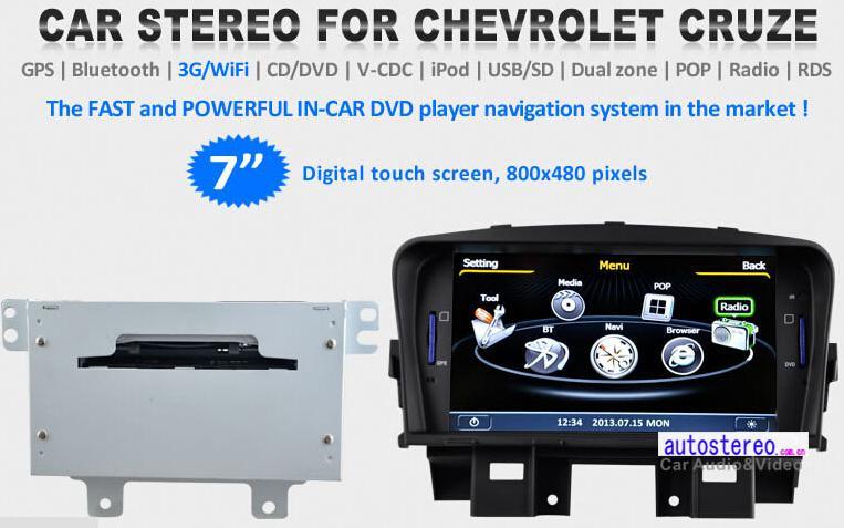 Car MP4 Player for Chevrolet Chevy Cruze Autoradio Headunit GPS Navigation Satnav DVD