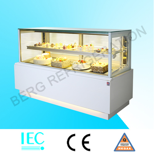 Square Marble Cake Display Refrigerator for Bakery Shop