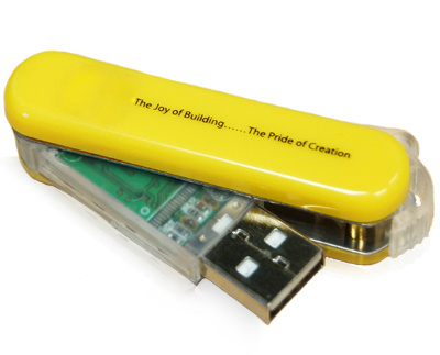 Yellow Rotate USB, USB Flash Drives (PZS011)