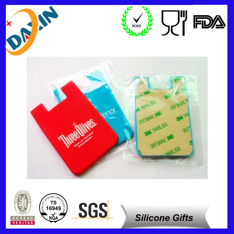 3m Sticker Silicone Mobile Phone Card Holder Silicone Phone Card Case