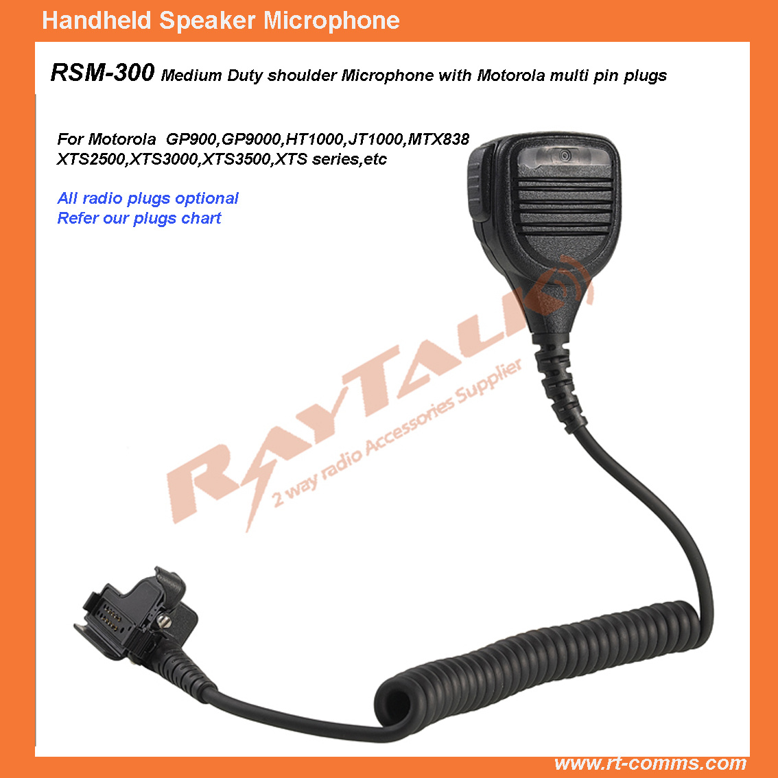 Police Speaker Microphone/ Two Way Radio Wireless Speaker Microphone Rsm300