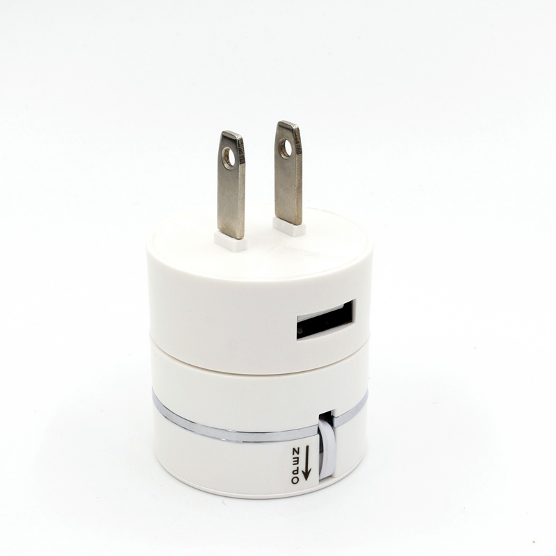 Travel USB Adapter Wall Socket Plug Charger with Data Sync Line