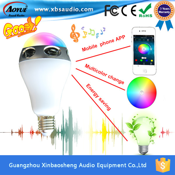 Portable LED Light Stereo Wireless Bulb Bluetooth Speaker