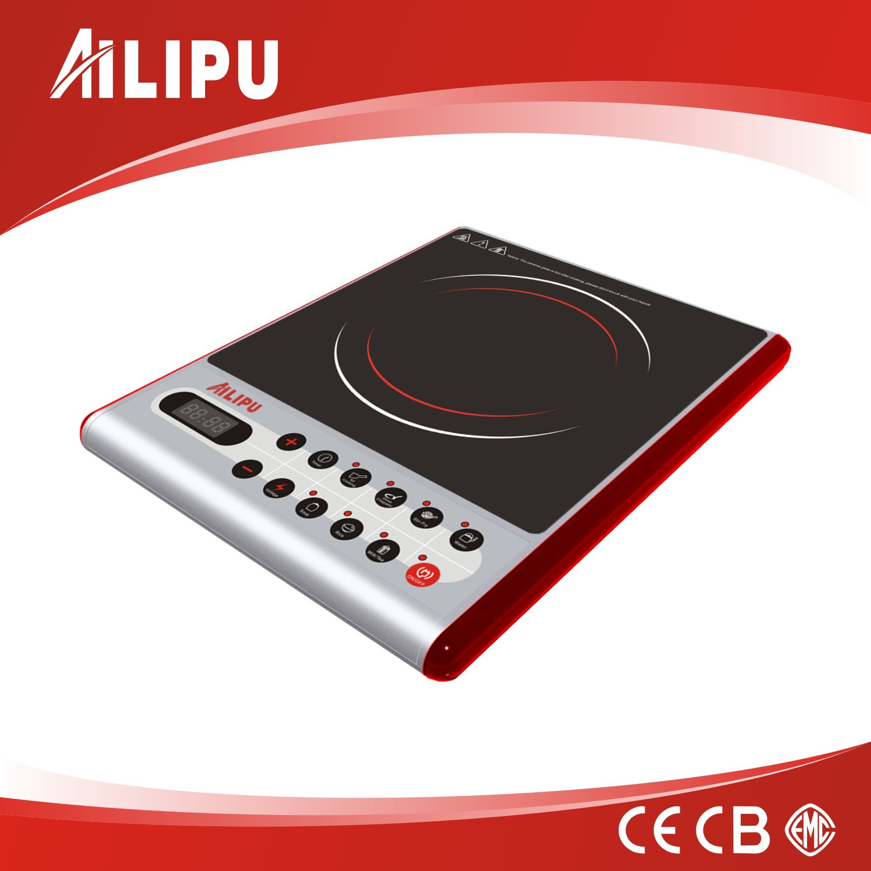 2015 Black Crystal Plate Induction Cooker (SM-A64)