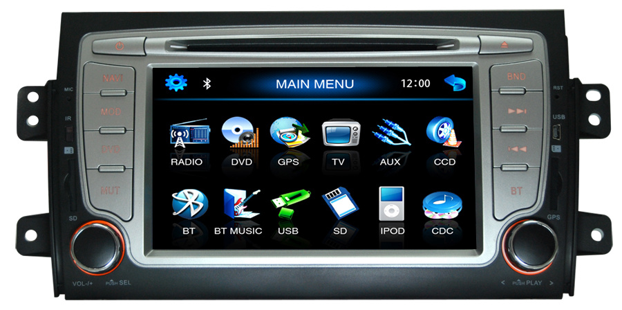 2 DIN Car DVD Player for FIAT Sedici GPS Navigation HD Touchscreen Function