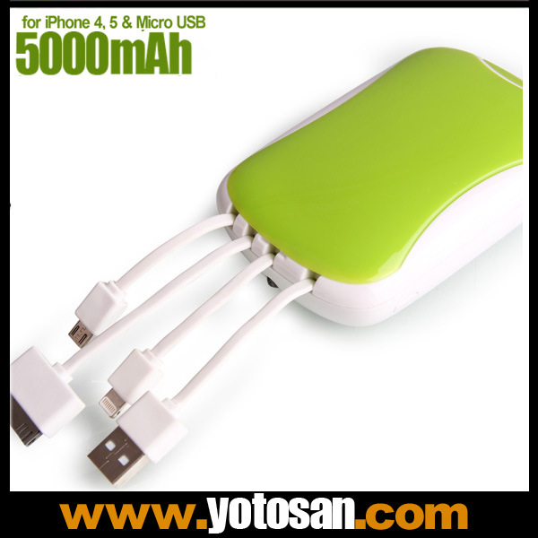 Mobile Cell Phone External Power Bank Charger Station 5000mAh