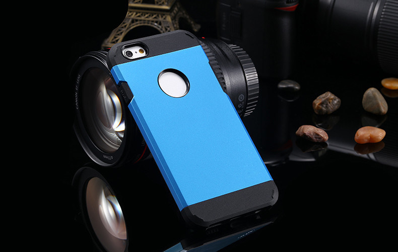 with Logo TPU+PC Hard Tough Case for iPhone 6 Plus