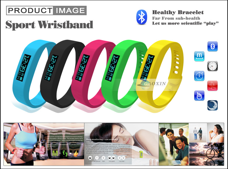 2014 New Hot Pedometer Support Android Silicon Watch (GX-BW18)