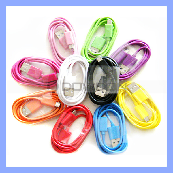 Colorful Micro USB Cable for Samsung/HTC/Blackberry Mobile Phones