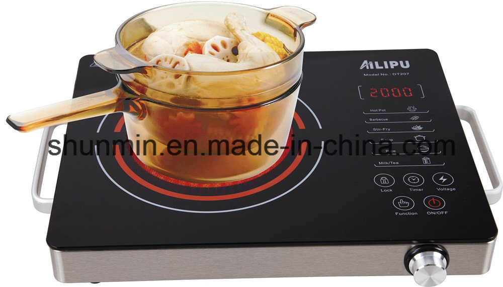 2014 Kitchen Appliance Stainless Steel Body Sensor Touch Control EGO Ceramic Furnace Hot Pot 2000W Infrared Ceramic Cooker