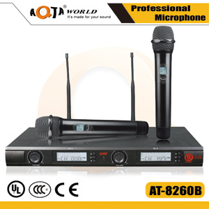 UHF Cordless Microphone System for KTV with Recharging Battery System