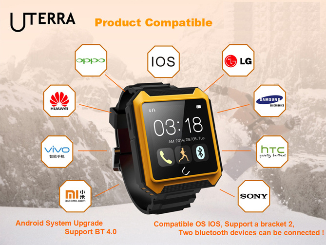 IP68 Anti-Water Bluetooth Smart Watch with APP for Android&Apple