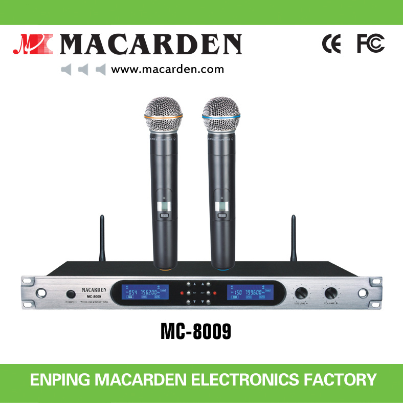 Act Function Infrared UHF Wireless Microphone (MC-8009)