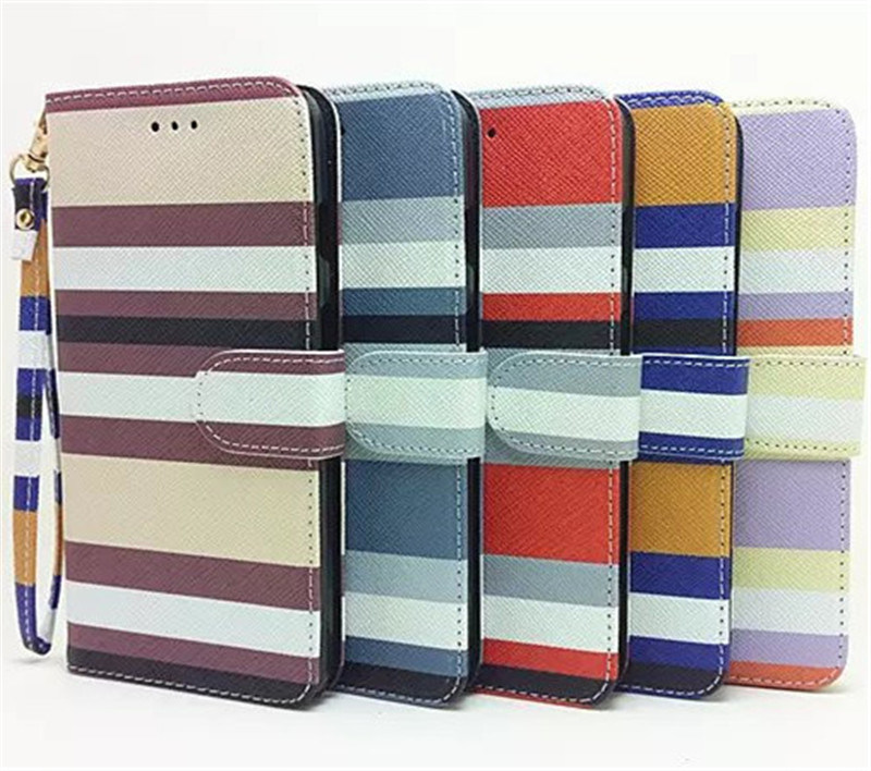 Contrast Color Leather Case Cover for iPhone 6
