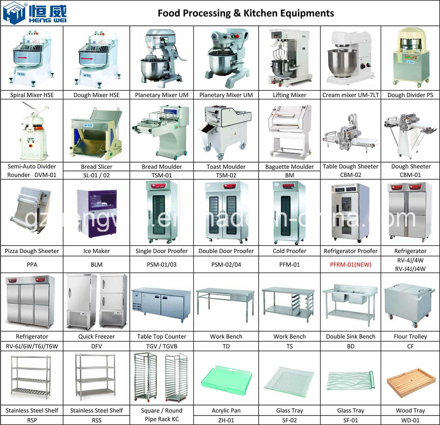 High Quality CE Approval Bakery and Kitchen Equipments