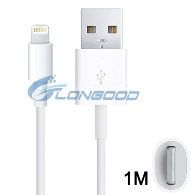 Lightning 8 Pin USB Sync Data / Charging Cable for iPhone 5 5s 5c / iPod Touch 5 Compatible with Ios 7 (White, 1m)