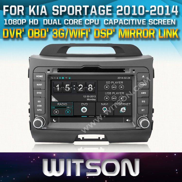 Witson Car DVD Player with GPS for KIA Sportage (W2-D8529K)