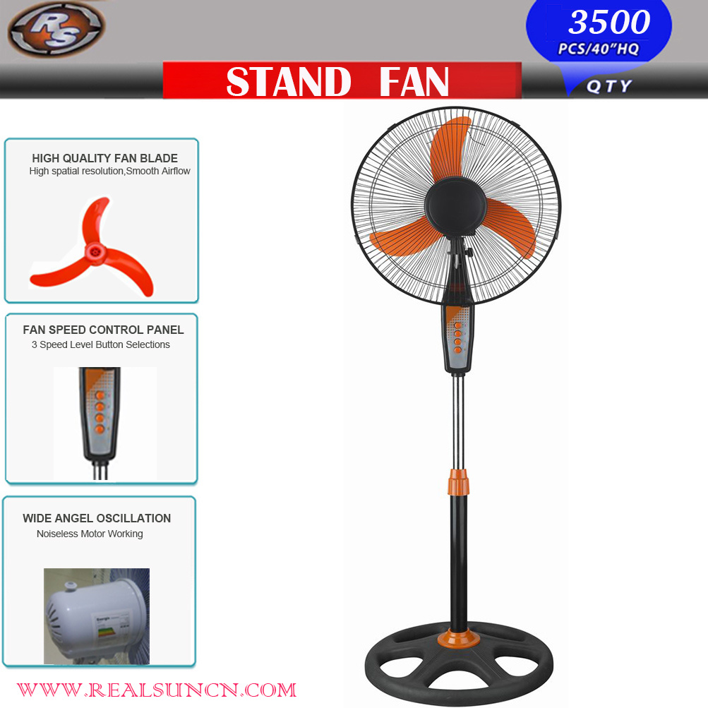 16inch Floor Standing Fan-with Lighter Round Base