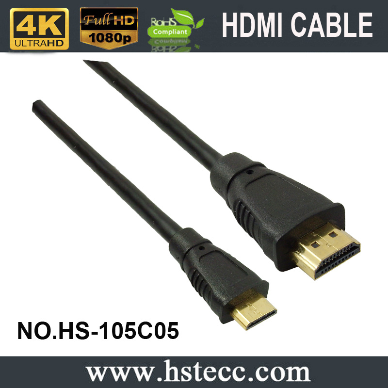19pin Dual Male Micro HDMI Cable with Zip Bag