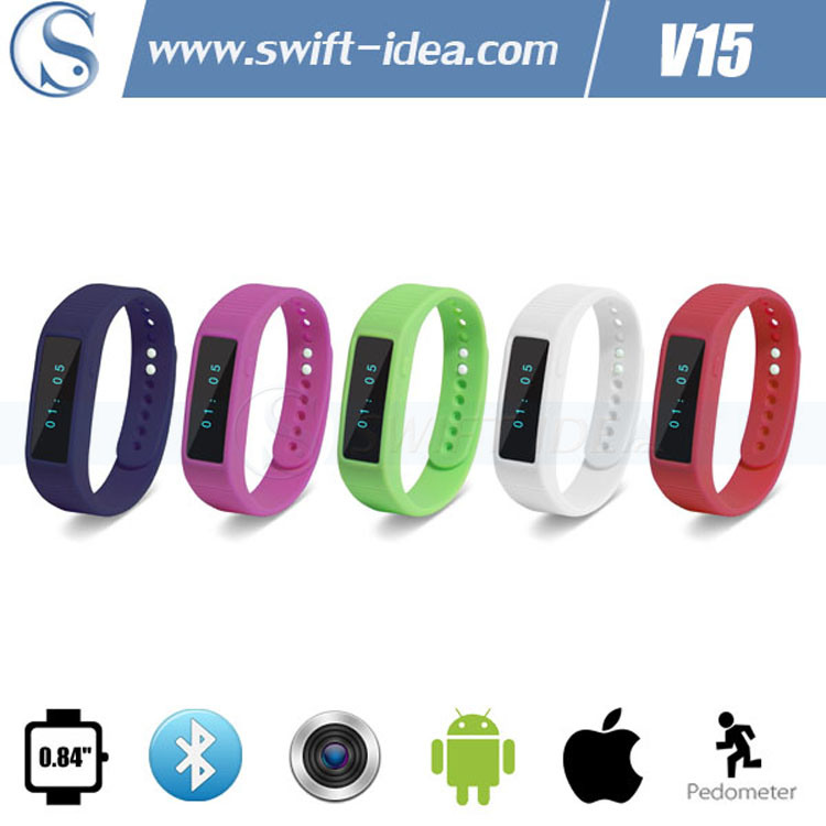 Smart Bluetooth 4.0 LED Bracelet with Sleep Monitor and Walk Pedometer (V15)