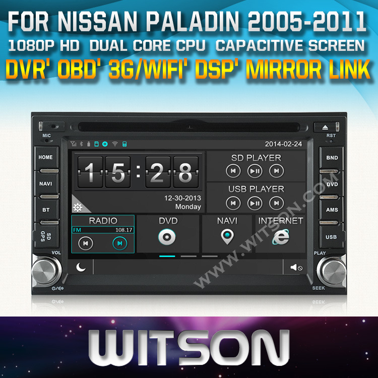 Witson Touch Screen for Nissan Paladin (W2-D8900N)