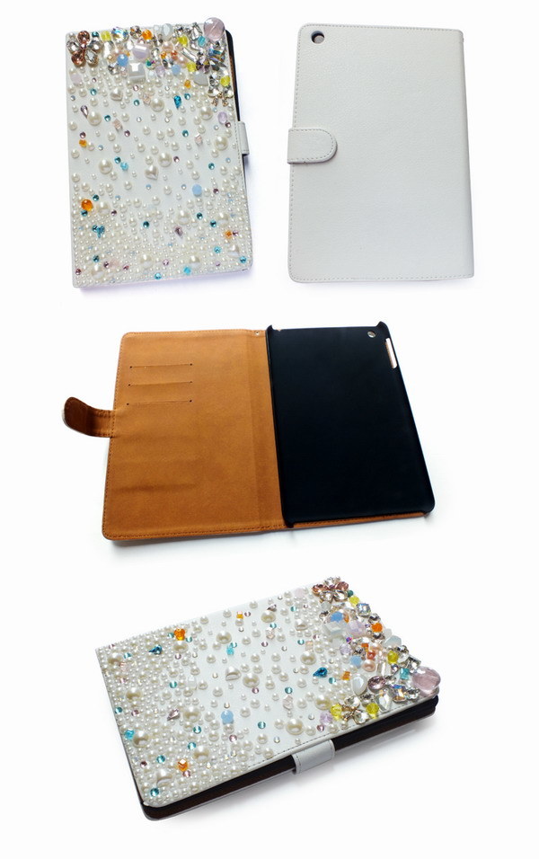 Crystal Pearl Leather Protective Leather for Ipad mini Case (iPad024)