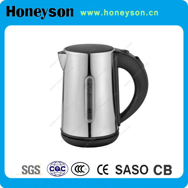 1L Stainless Steel#304 Electric Kettle with Water Indicator on The Side