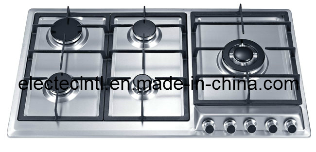 Gas Hob with 5 Burners and Stainless Steel Panel (GH-S9175C)
