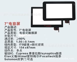 7 Inch Projected Capactitive Multi Touch Screen Used for Monitor/GPS/Industrial PC/Medical PC