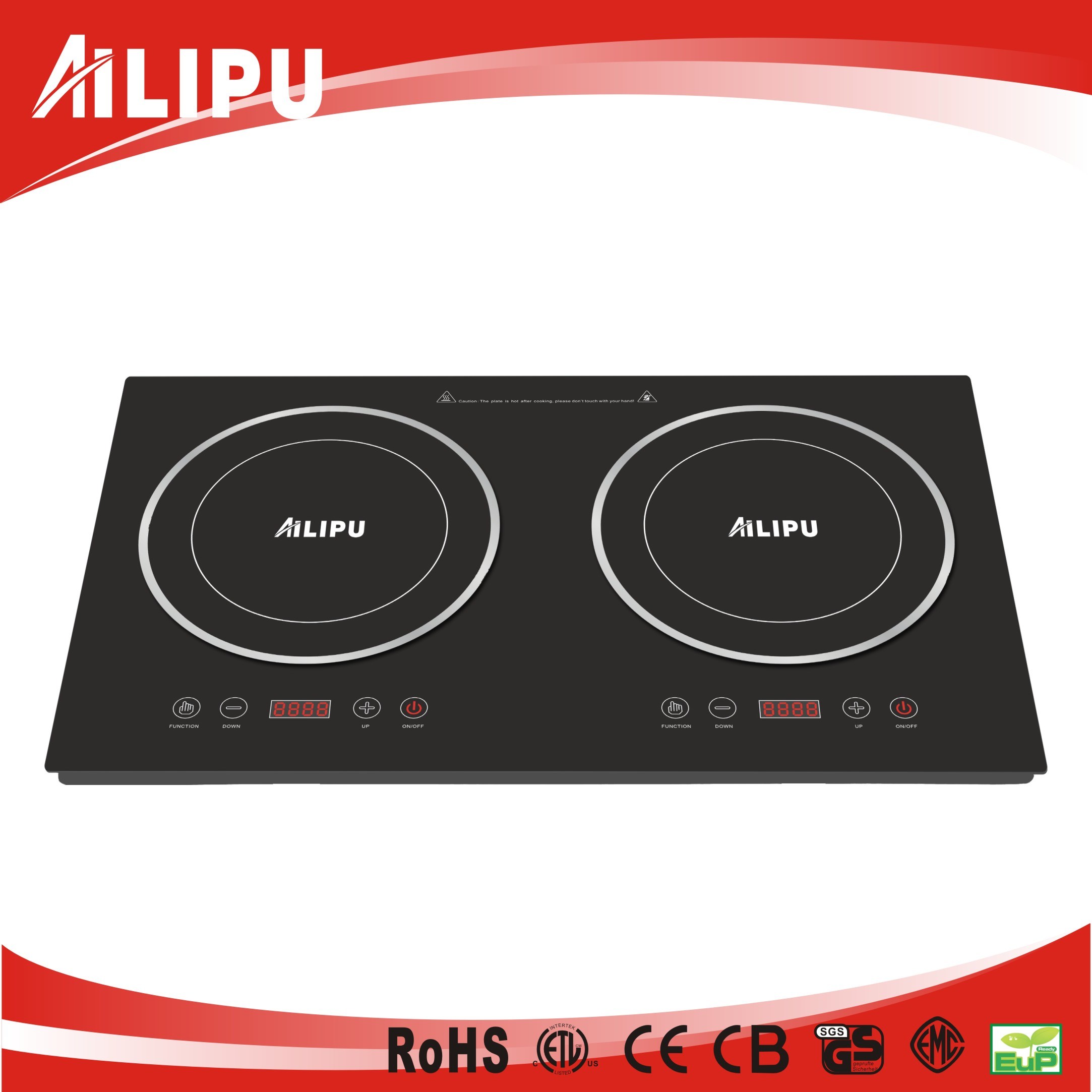 Plastic Housing Double Burner Induction Cooker Sm-Dic06