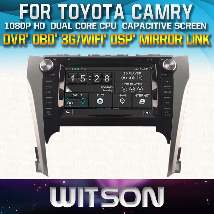 Witson Car DVD Player with GPS for Toyoya Camry 2012-2014 (W2-D8127T) Touch Screen Steering Wheel Control WiFi 3G RDS