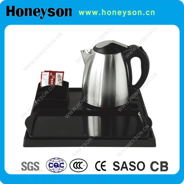 Hotel #304 Stainless Steel Electric Kettle with Tray Set
