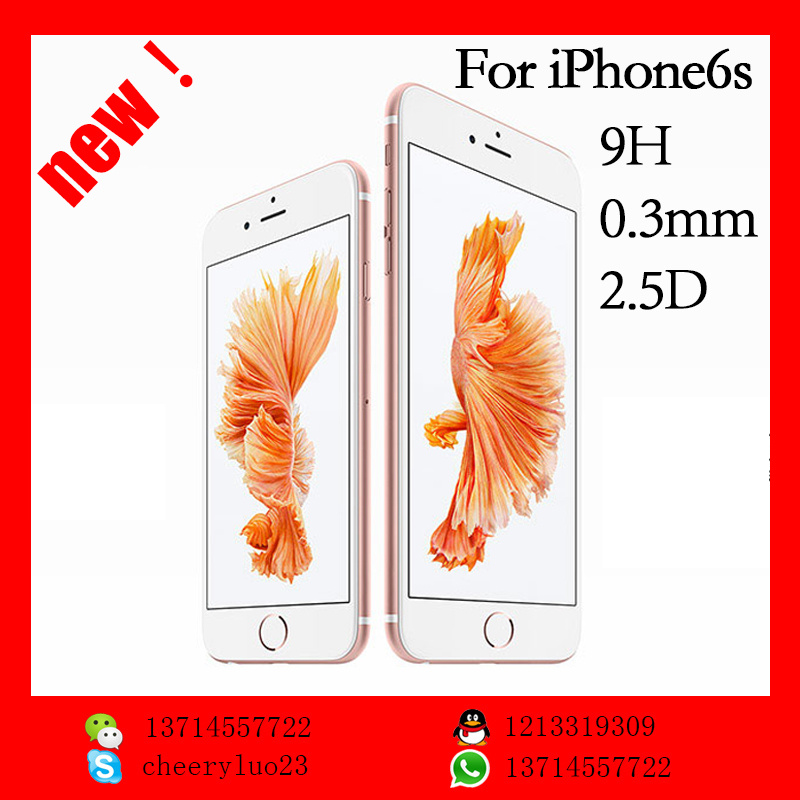 Hight Quality Ultra Thin 0.33mm 2.5D 9h Tempered Glass Screen Protector for iPhone 6/ 6s Tempered Glass Screen Protector