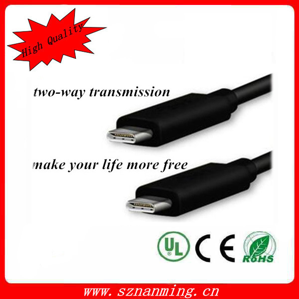USB-C 3.1 Type C Male to Male Spring Data Cable for Mobile Phone