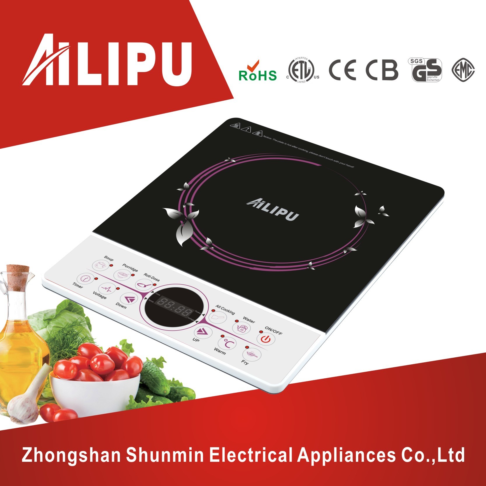 Best-Seller Ultrathin Touch Induction Cooker/Superslim Cooktop/Indcution Hotplates with Double Aluminium Coil
